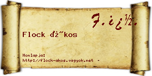 Flock Ákos névjegykártya